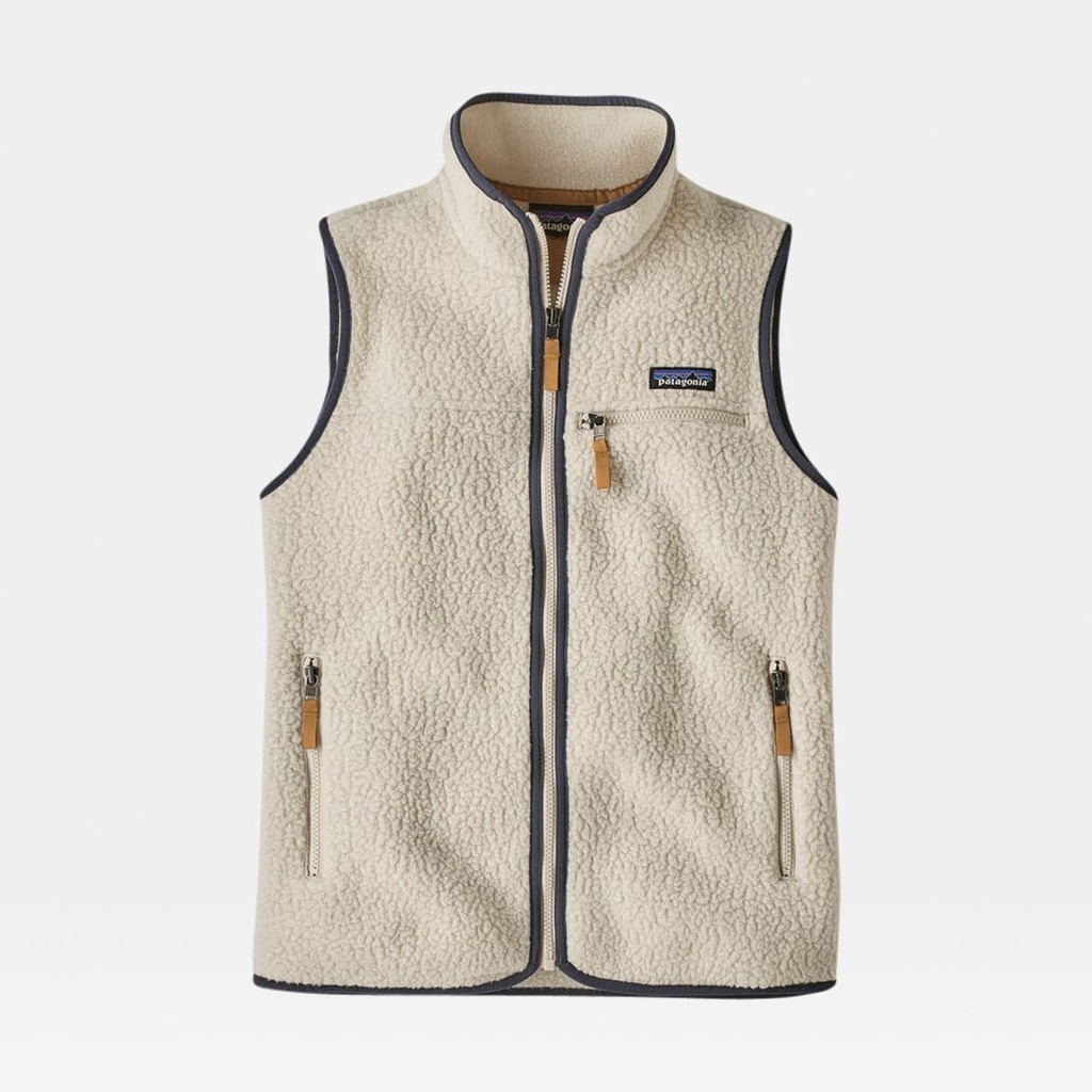 Retro Pile Fleece Vest Women Pelican