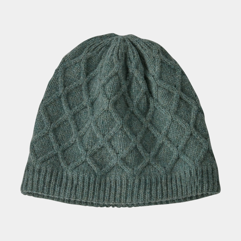 Honeycomb Knit Beanie Women Hemlock Green