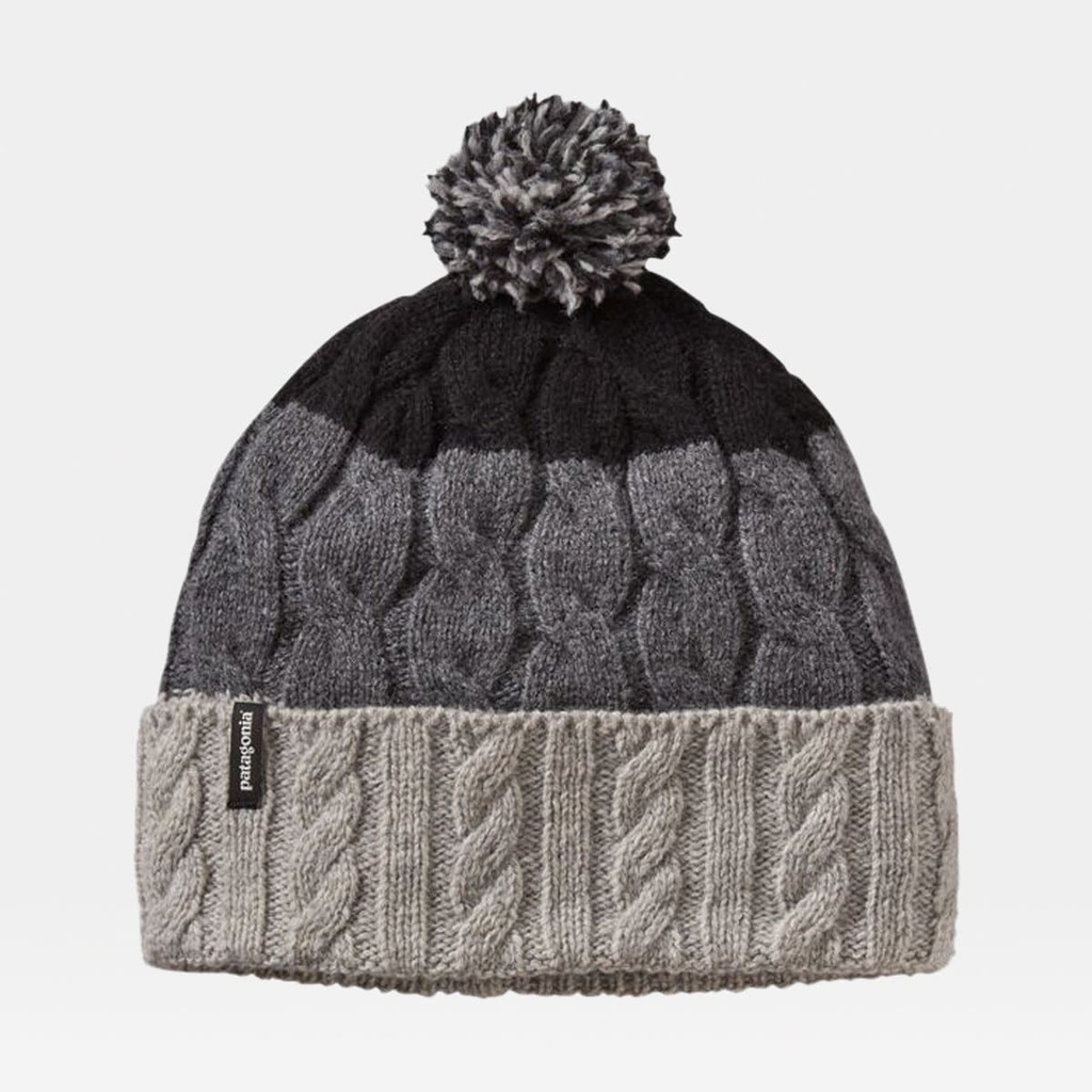 Pom Beanie Women Glacier Stripe : Drifter Grey