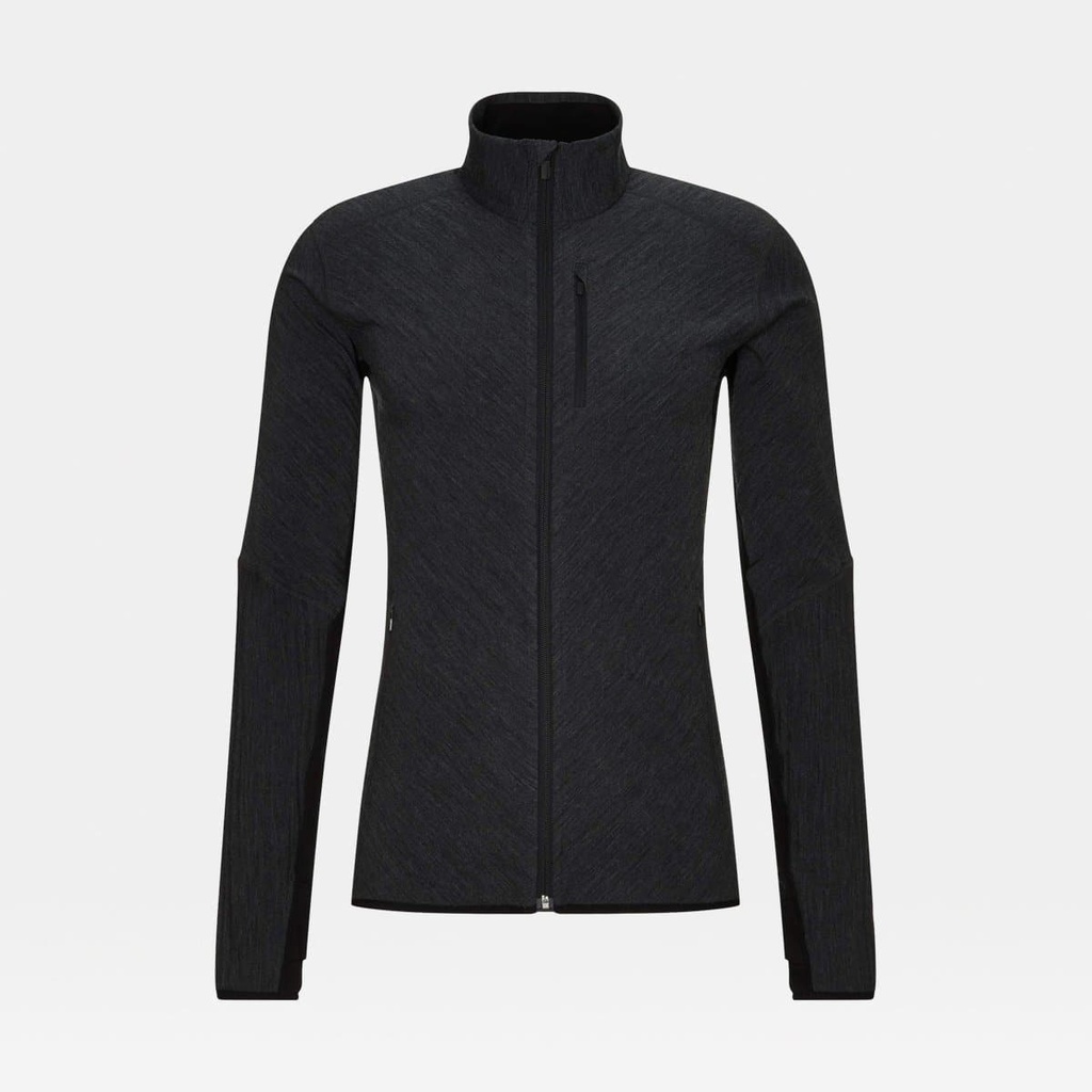 Descender Long Sleeves Zip Jet Heather / Black
