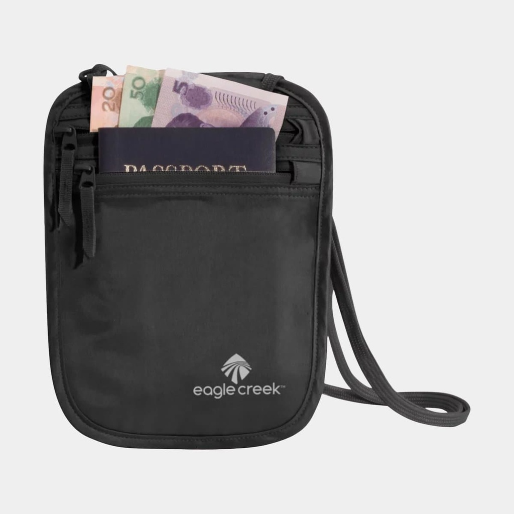 Silk Undercover Neck Wallet Black