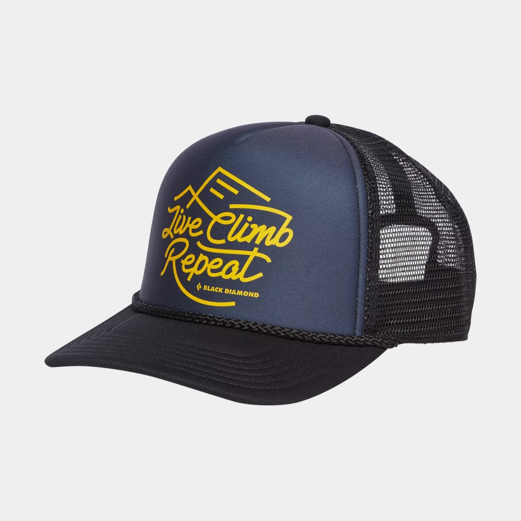 Flat Bill Trucker Hat Carbon / Sulphur