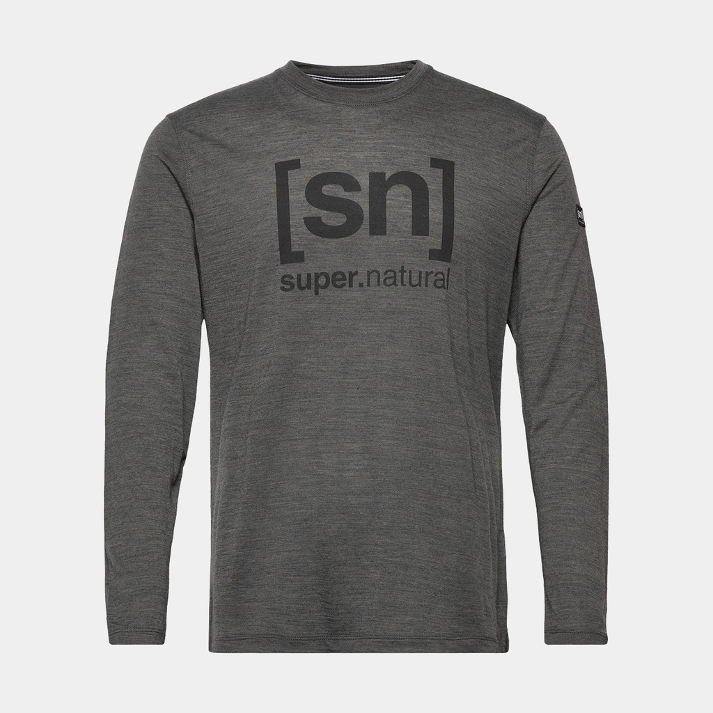 Logo Long Sleeves Pirate Grey Melange / Jet Black