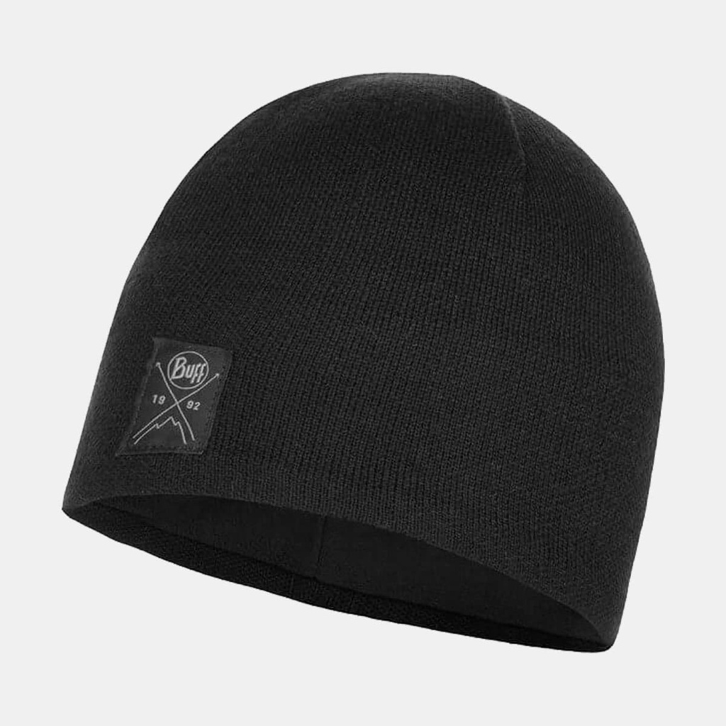Knitted & Polar Hat Solid Black
