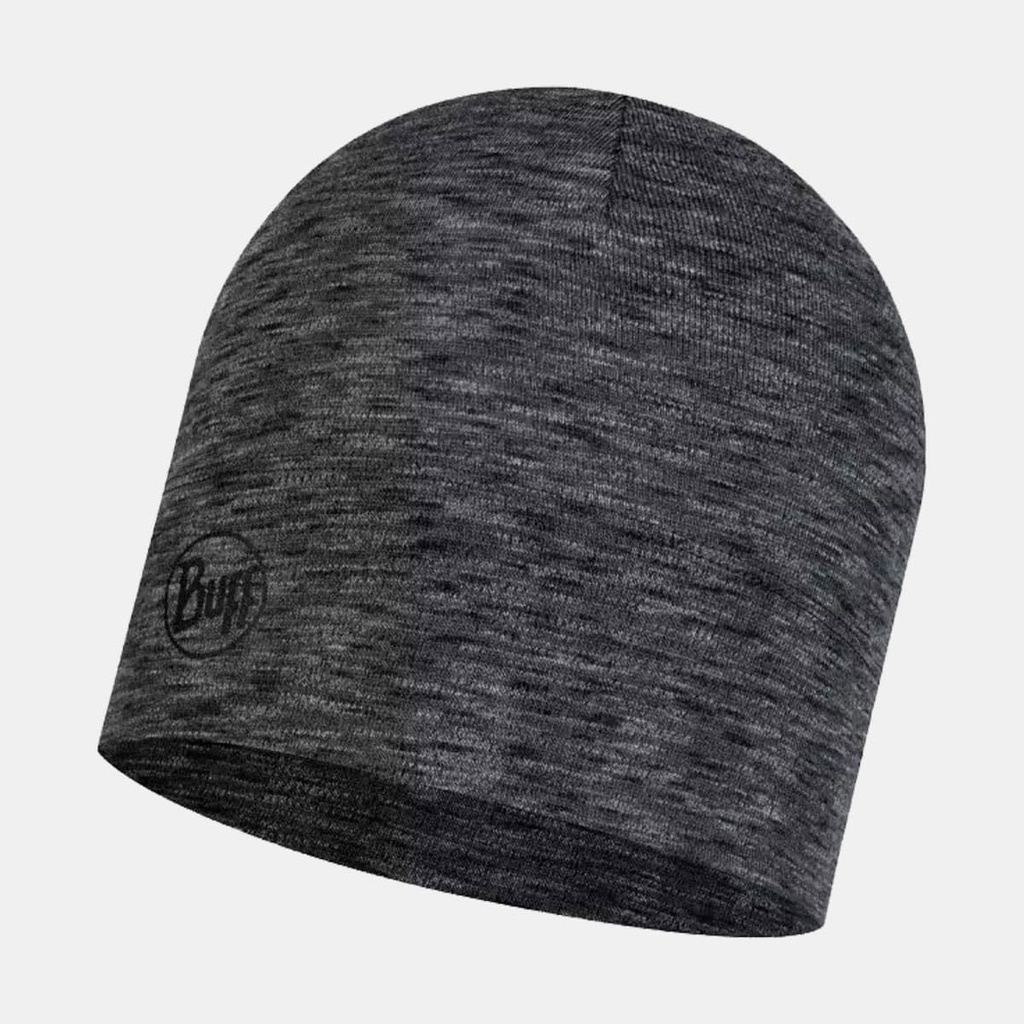 Midweight Merino Wool Hat Graphite Multi Stripes