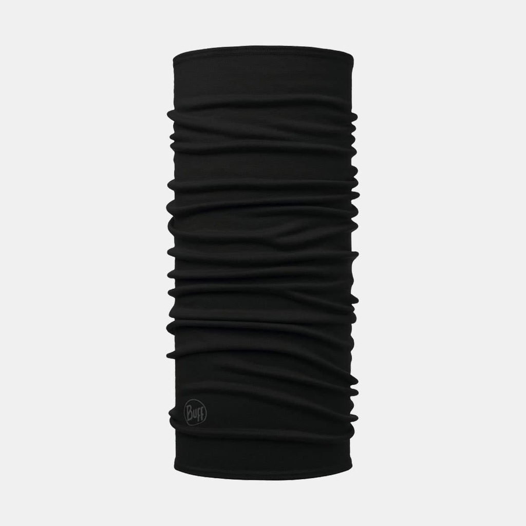 Midweight Merino Wool Tubular Solid Black