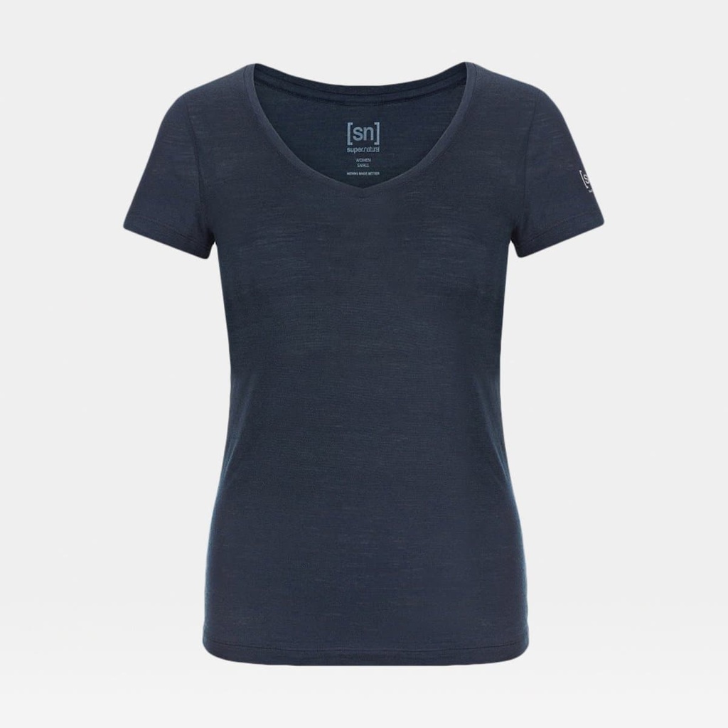 Base V-Neck Tee 140 Women Navy Blazer