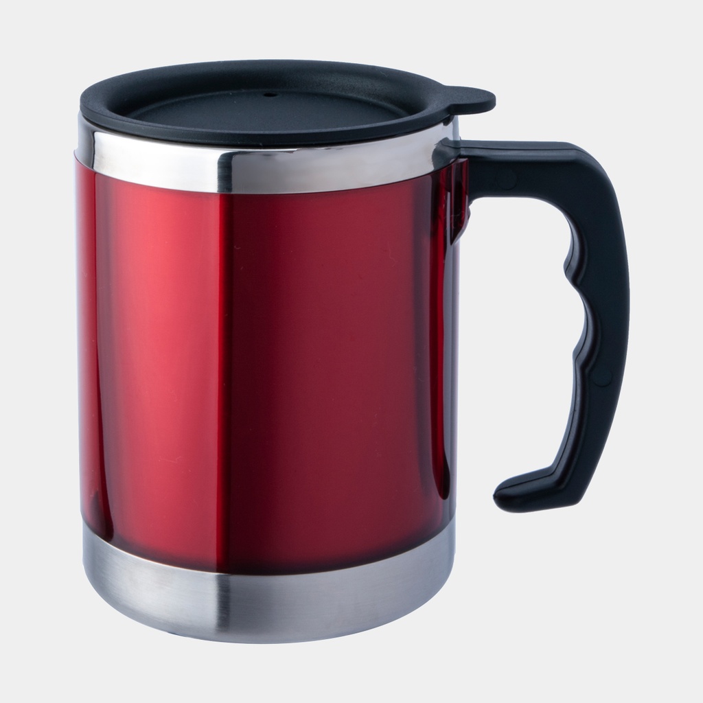 Stainless Steel Thermal Beaker MUG 0,42L Red