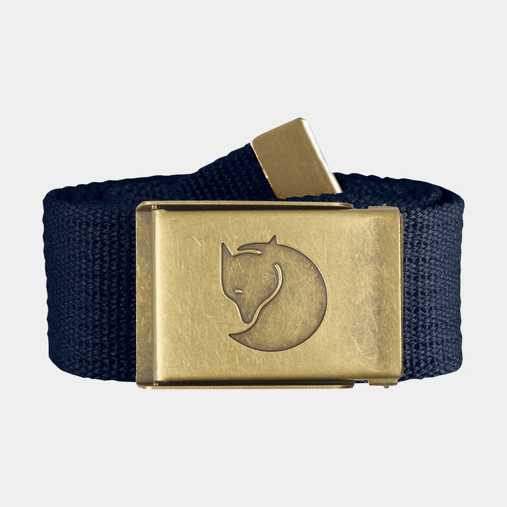 Canvas Brass Belt 4 cm Dark Navy