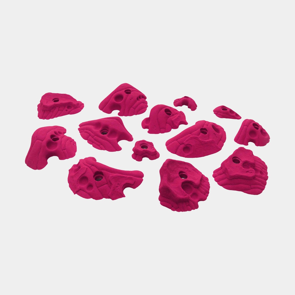 Large Holds Set Fluo Pink