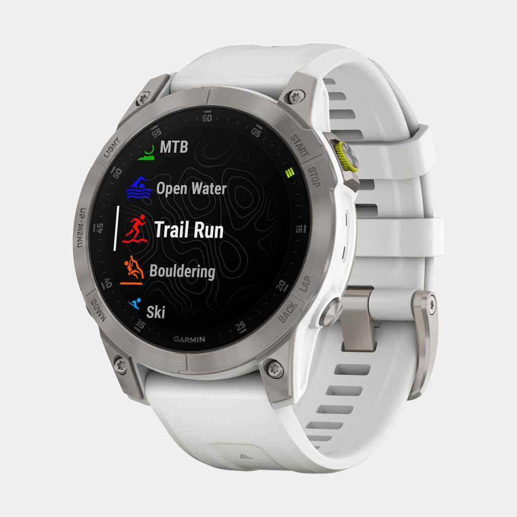 Epix Gen 2 Sapphire Titanium Silver w/ White Band 