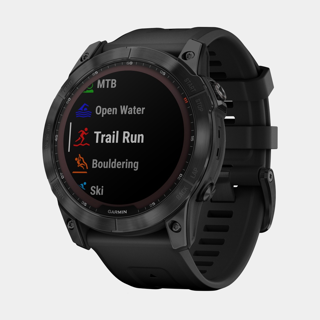 Fenix 7X Solar Sapphire Titanium Black DLC w/ Black Band