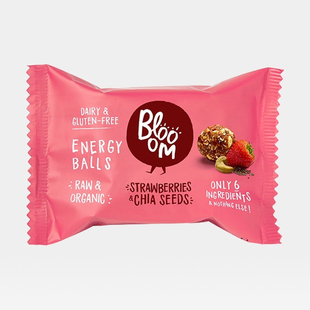 Energy Balls Strawberries and Chia Seeds