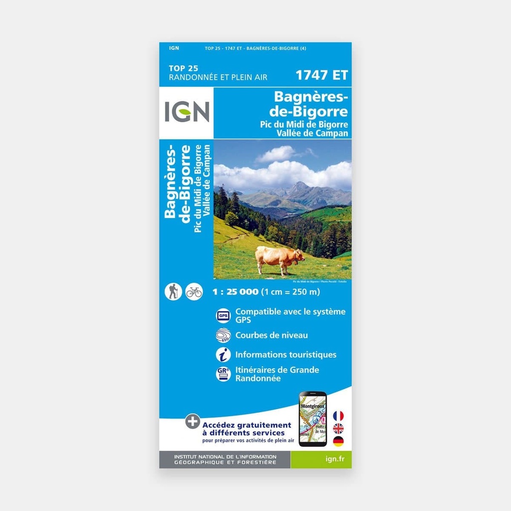 Bagnères-de-Bigorre / Pic du Midi de Bigorre GPS 1747ET (2017)