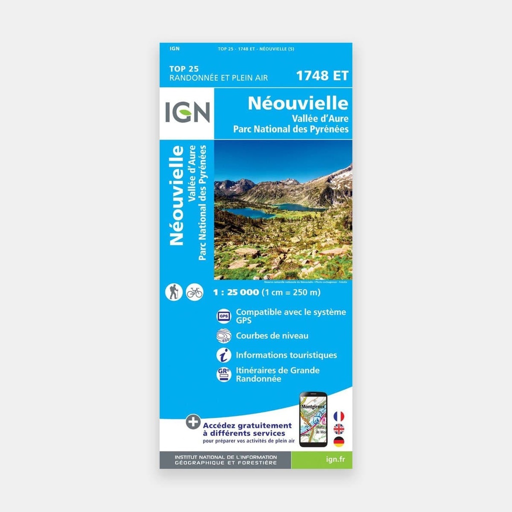Néouvielle / Vallée d'Aure / PNR des Pyrénées GPS 1748ET