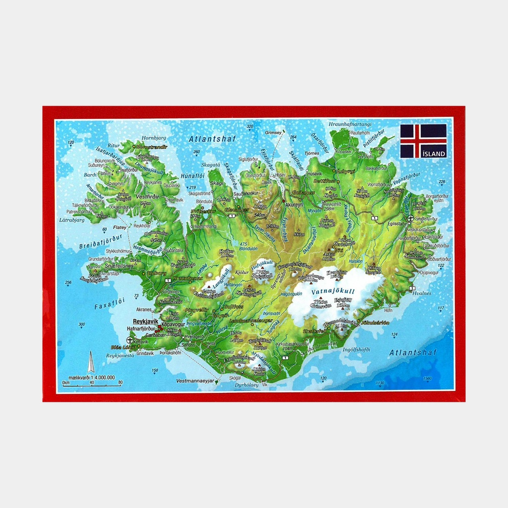 Islande - Carte postale en relief