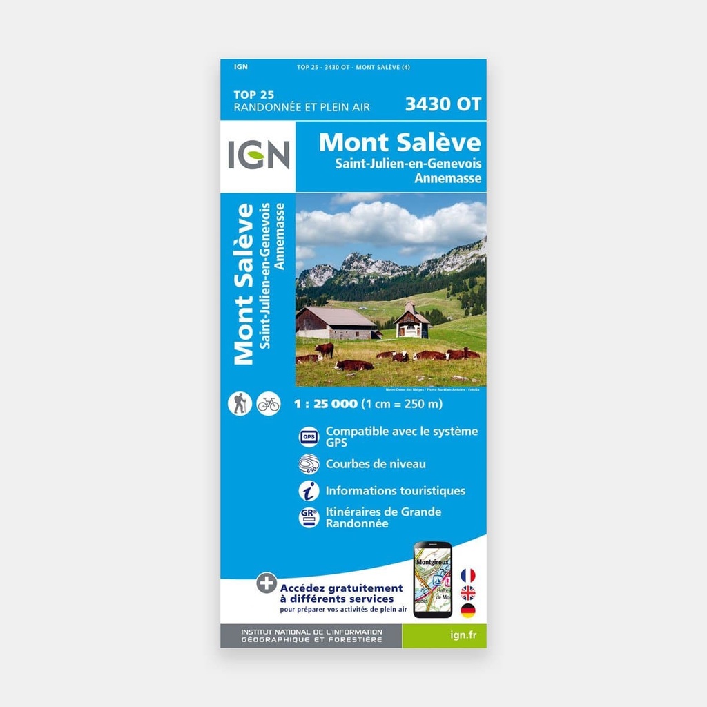 Mont Salève / St-Julien-en-Genevois / Annemasse GPS 1/25 3430OT (2017)