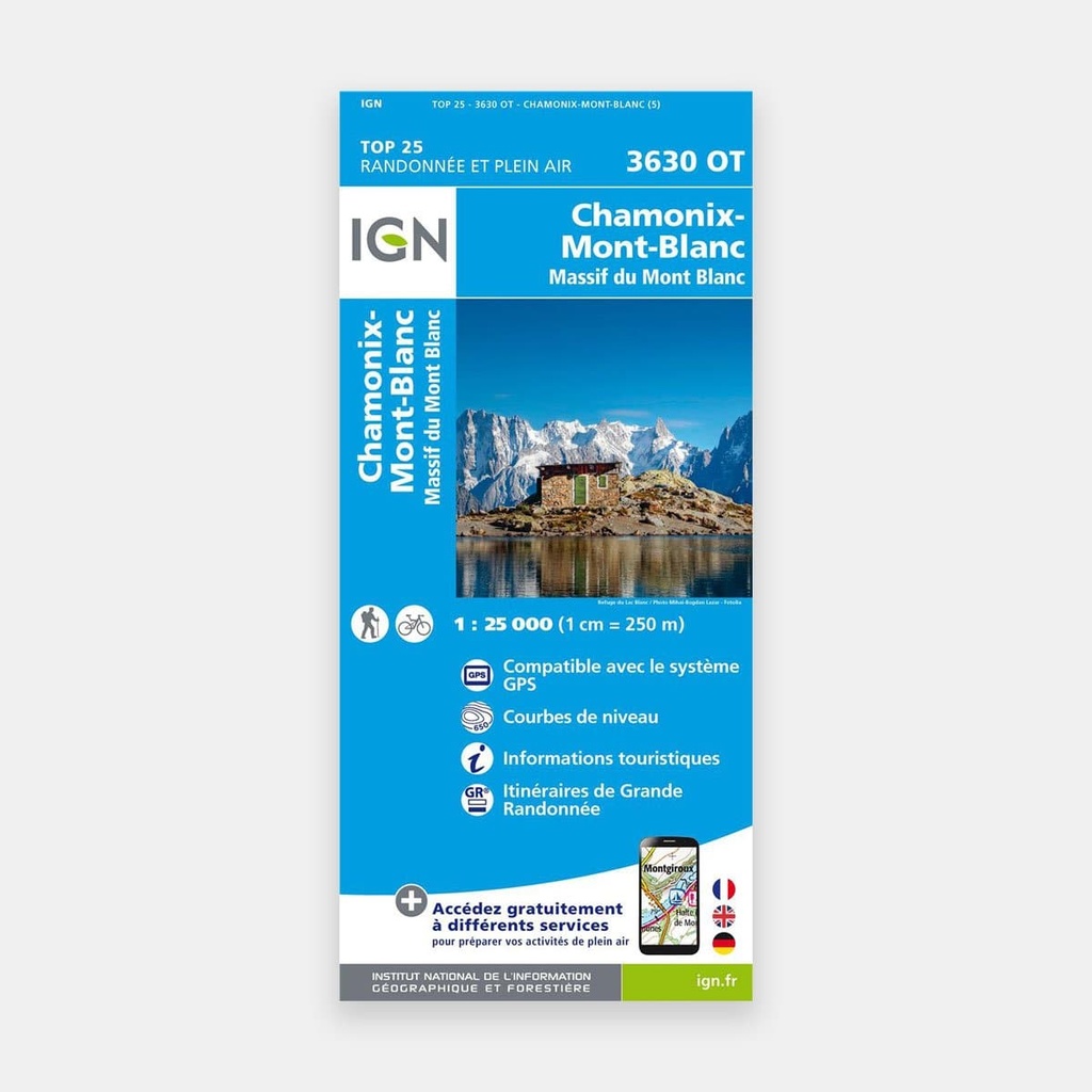Chamonix / Massif du Mont-Blanc 1/25 3630OT (2017)