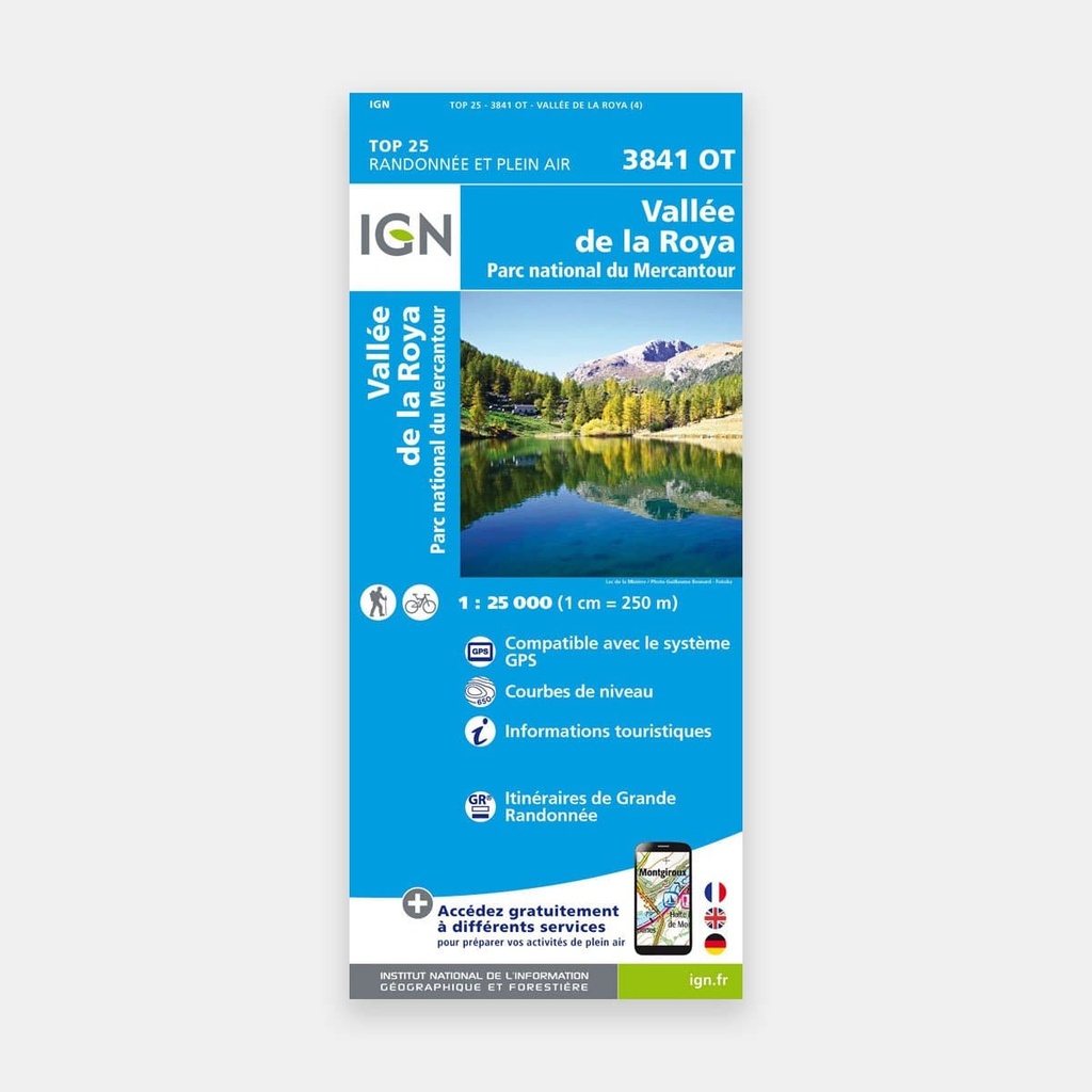 Vallée de la Roya / PN du Mercantour GPS 1/25 3841OT