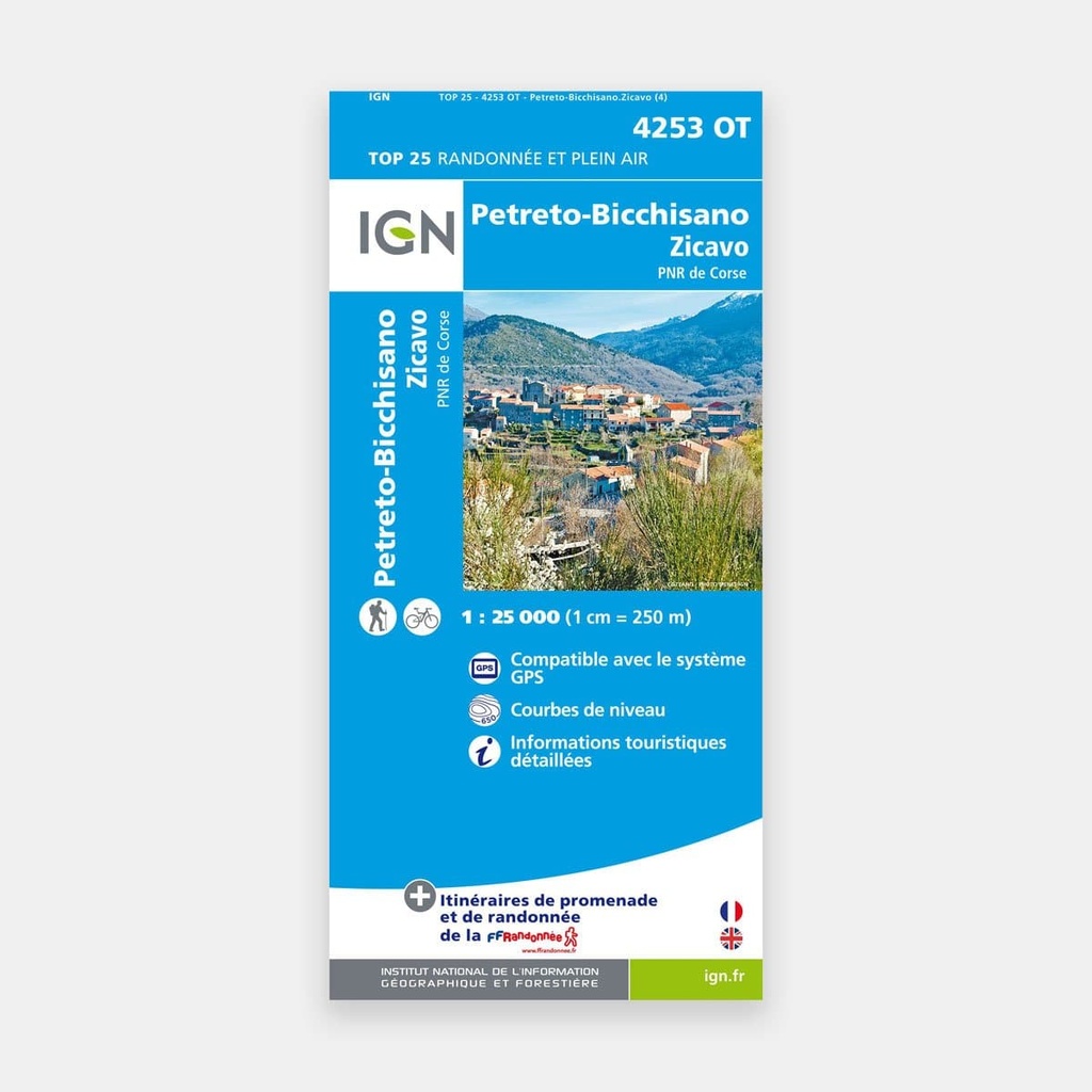 Petreto-Bicchisano / Zicavo / PNR de Corse GPS 1/25 4253OT