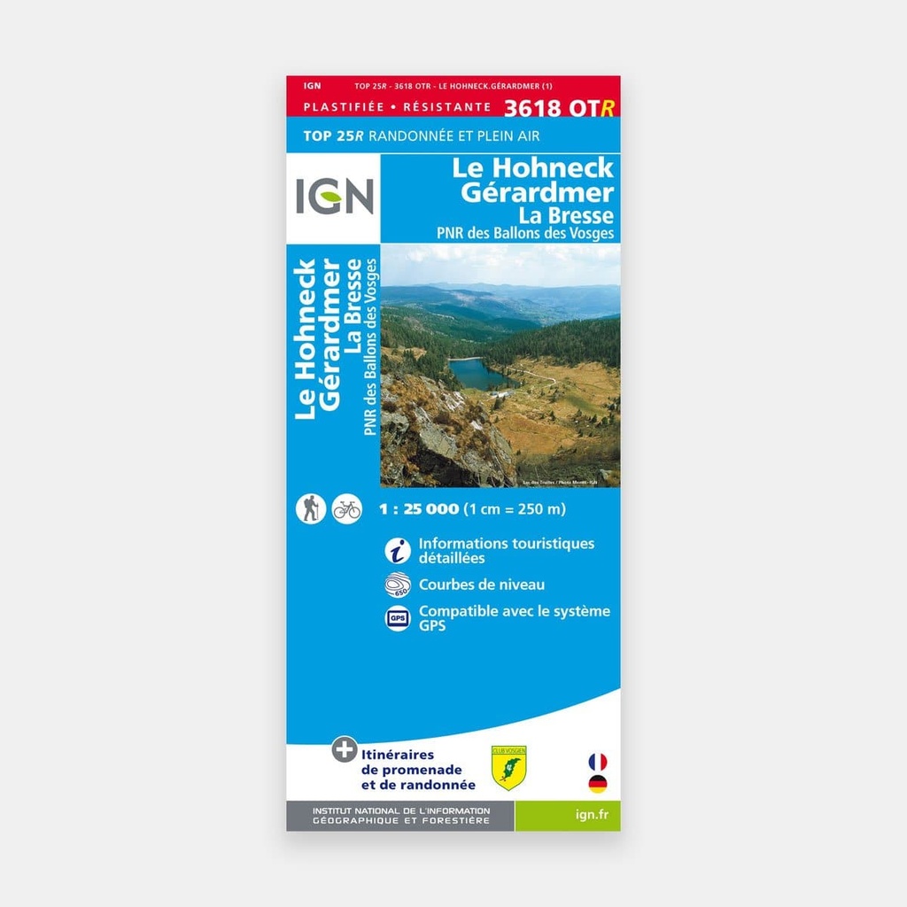 Le Hohneck / Gérardmer / La Bresse GPS WP 1/25 3618OTR
