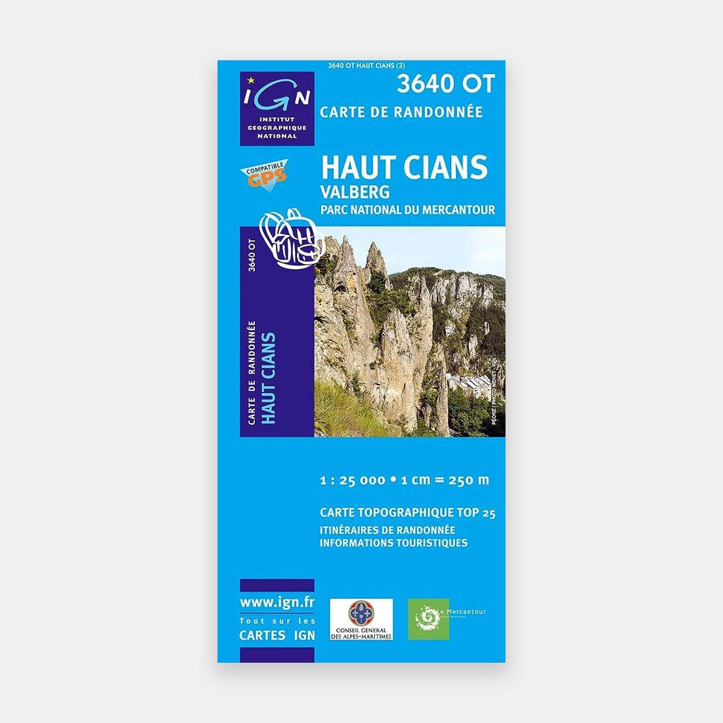 Haut Cians / Valberg / PN du Mercantour GPS 1/25 3640OT