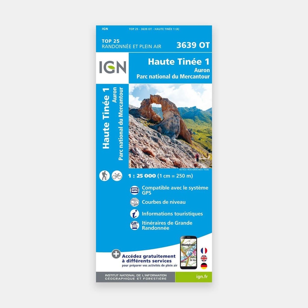 Haute Tinée 1 / Auron / PN du Mercantour 1/25 3639OT
