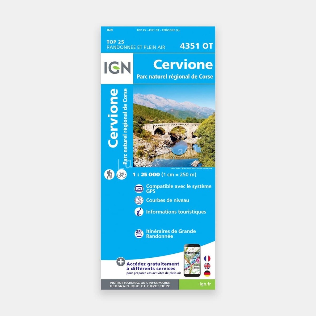 Cervione / PNR de Corse GPS 1/25 4351OT