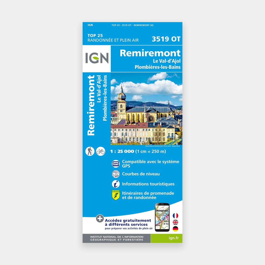 Remiremont / Plombières-les-Bains / PNR Ballons des Vosges 1/25 3519OT