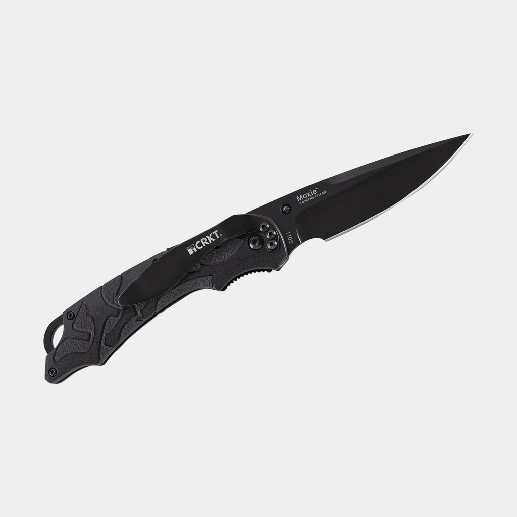 Couteau de poche lock CRKT Moxie Zwart / Zwart Lisse Clip