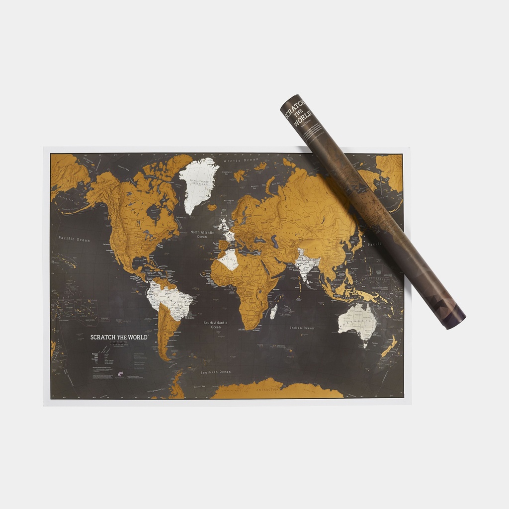 Scratch the World Black Edition Wall Map