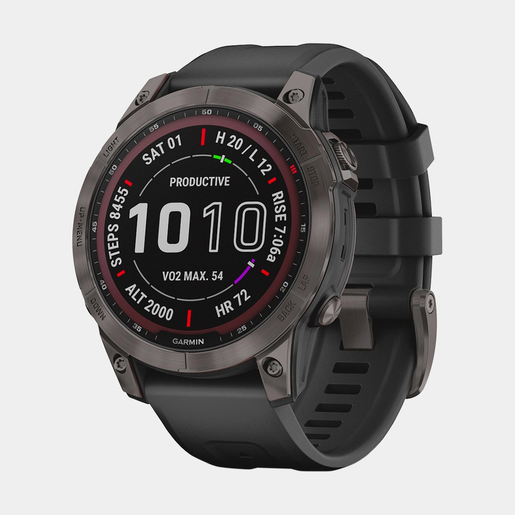 Fenix 7 Solar Sapphire Titanium Carbon Gray DLC w/ Black Band
