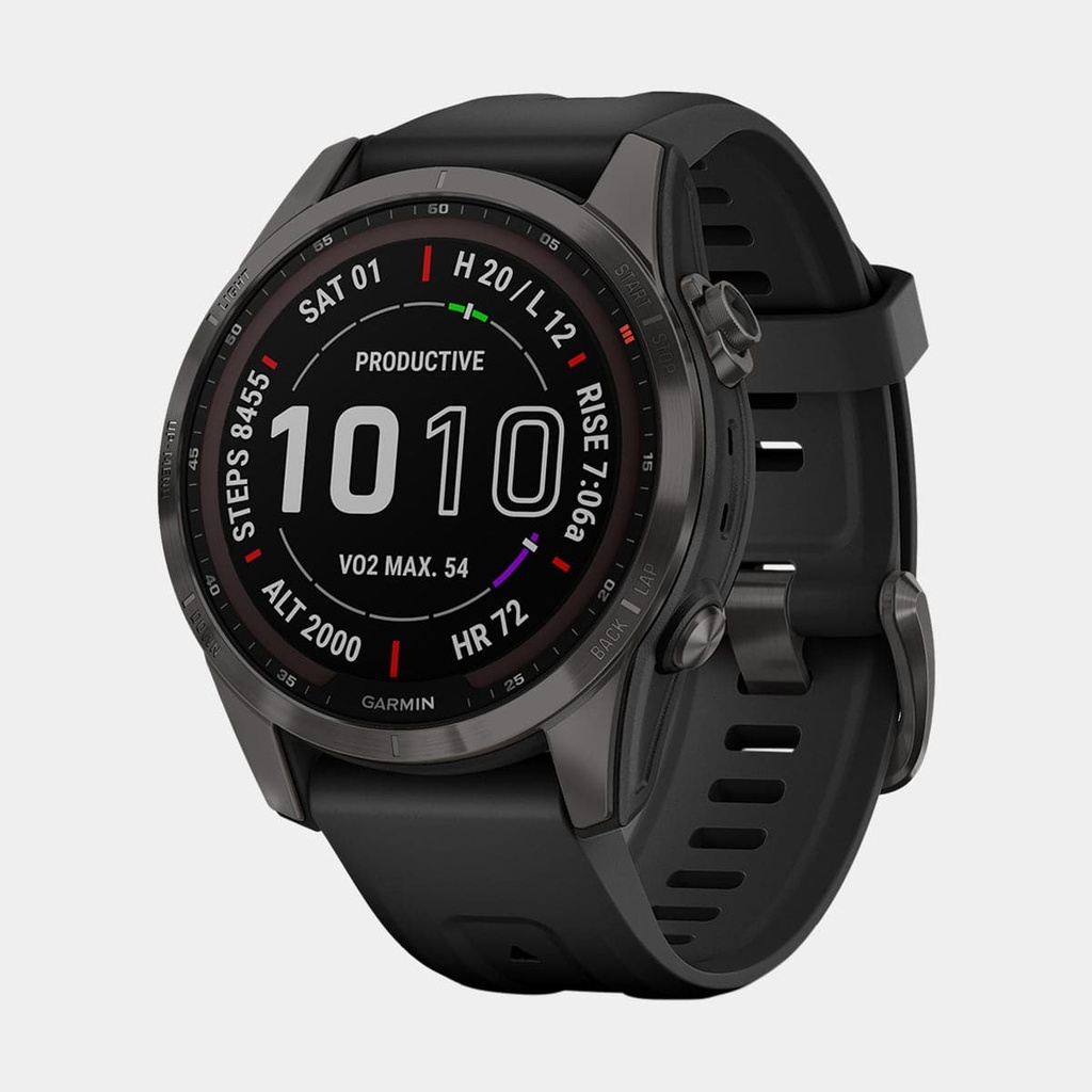 Fenix 7S Solar Sapphire Titanium Carbon Gray DLC w/ Black Band