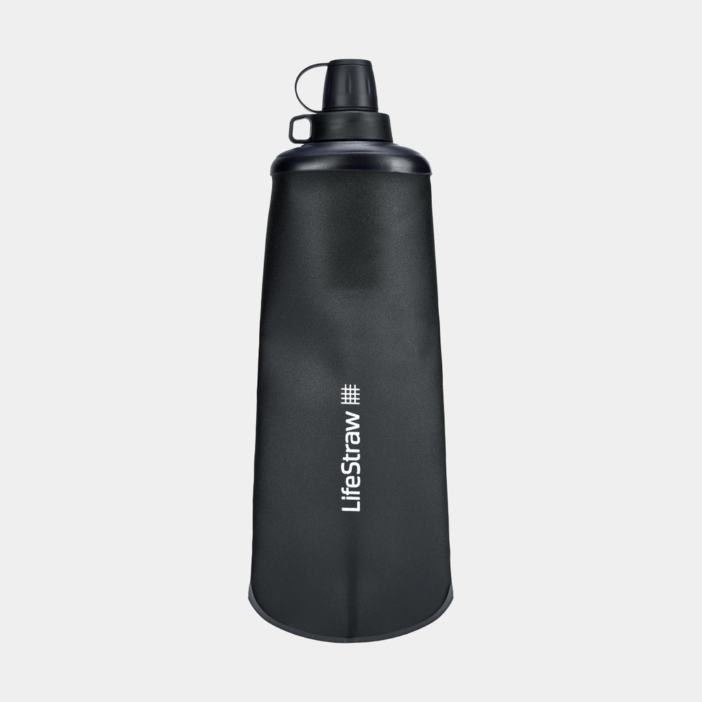 Lifestraw Peak Series Collapsible Squeeze Bottle 1L Dark Gray