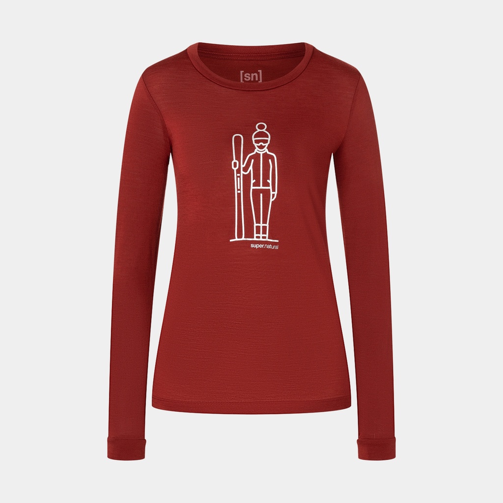 Skianto Long Sleeves Women Sun Dried Tomato / Silver