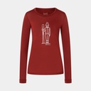 Skianto Long Sleeves Women Sun Dried Tomato / Silver