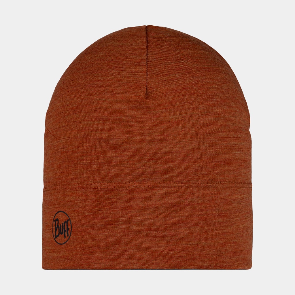 Midweight Merino Wool Hat Melange Cinnamon