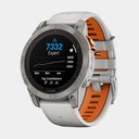 Fenix 7 Pro Solar Sapphire Titanium w/ Fog Gray / Ember Orange Band