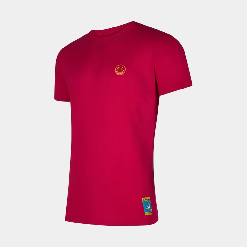 Climbing On The Moon T-Shirt Fucsia / Giallo
