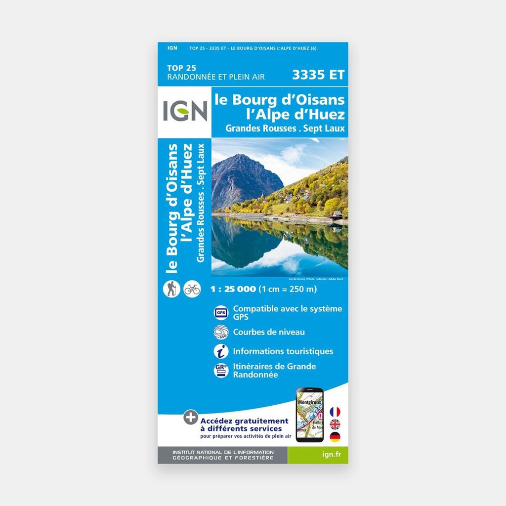 Le Bourg-d'Oisans - L'Alpe d'Huez - Grande Rousses Sept Laux 1/25 3335ET