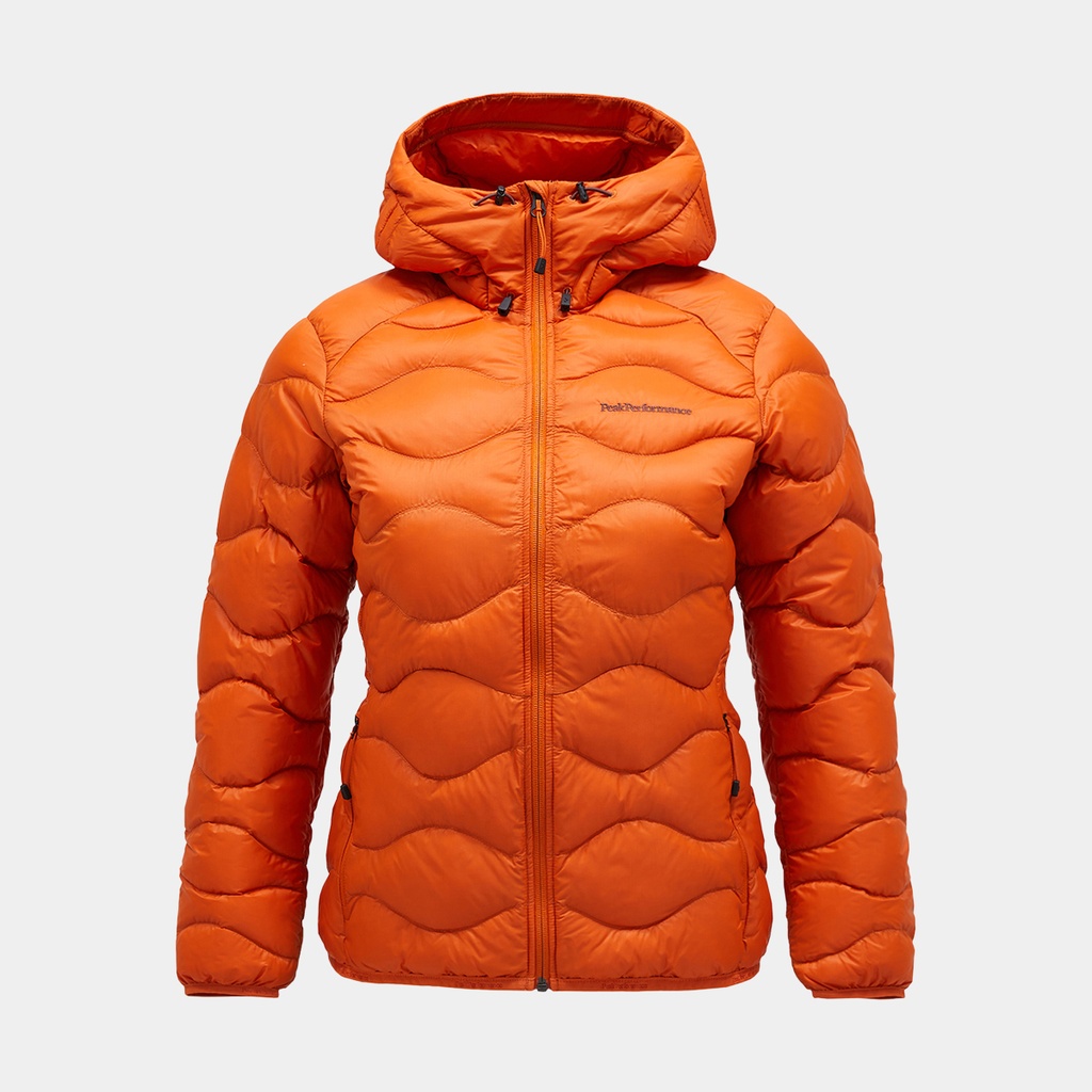 Helium Down Hood Jacket Women Gold Flame