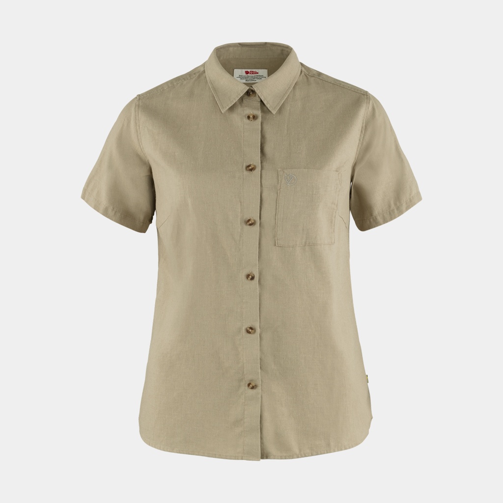 Övik Travel Shirt Short Sleeves Women Sand Stone