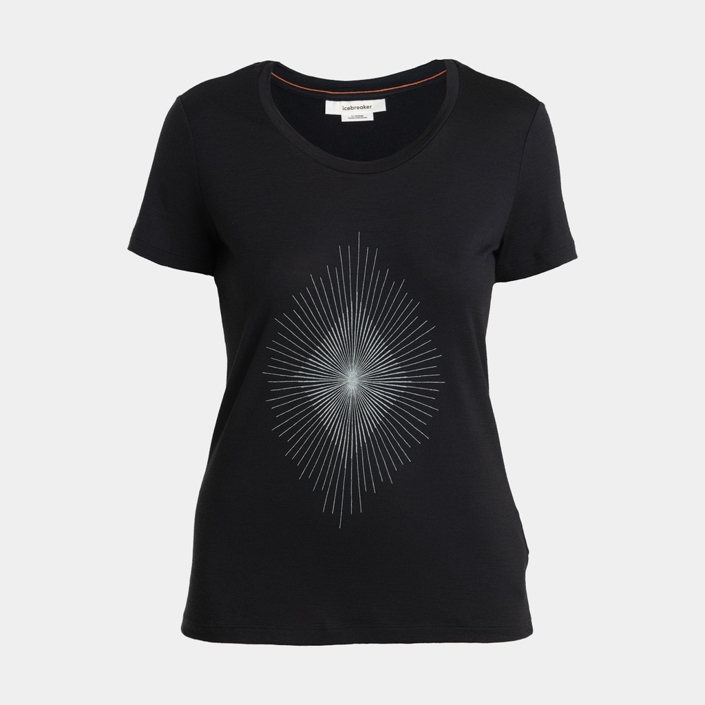 Tech Lite III Short Sleeves Scoop Tee 150 Women Light Forms Black