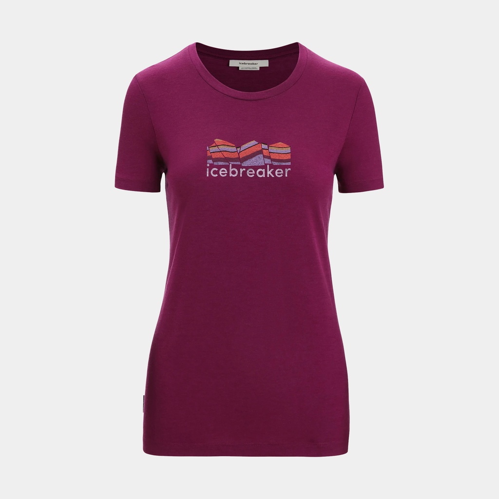 Tech Lite II Short Sleeves Tee Mountain Geology Women Go Berry