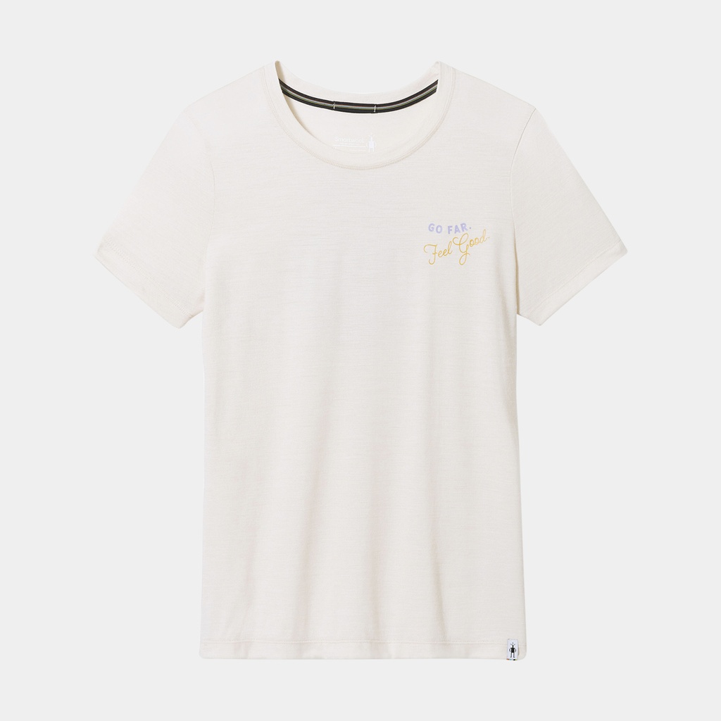 Denver Skyline Graphic Short Sleeves Slim T-Shirt Women Almond Heather