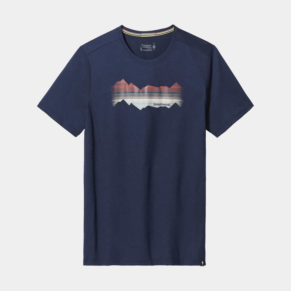 Mountain Horizon Graphic Slim T-Shirt Deep Navy