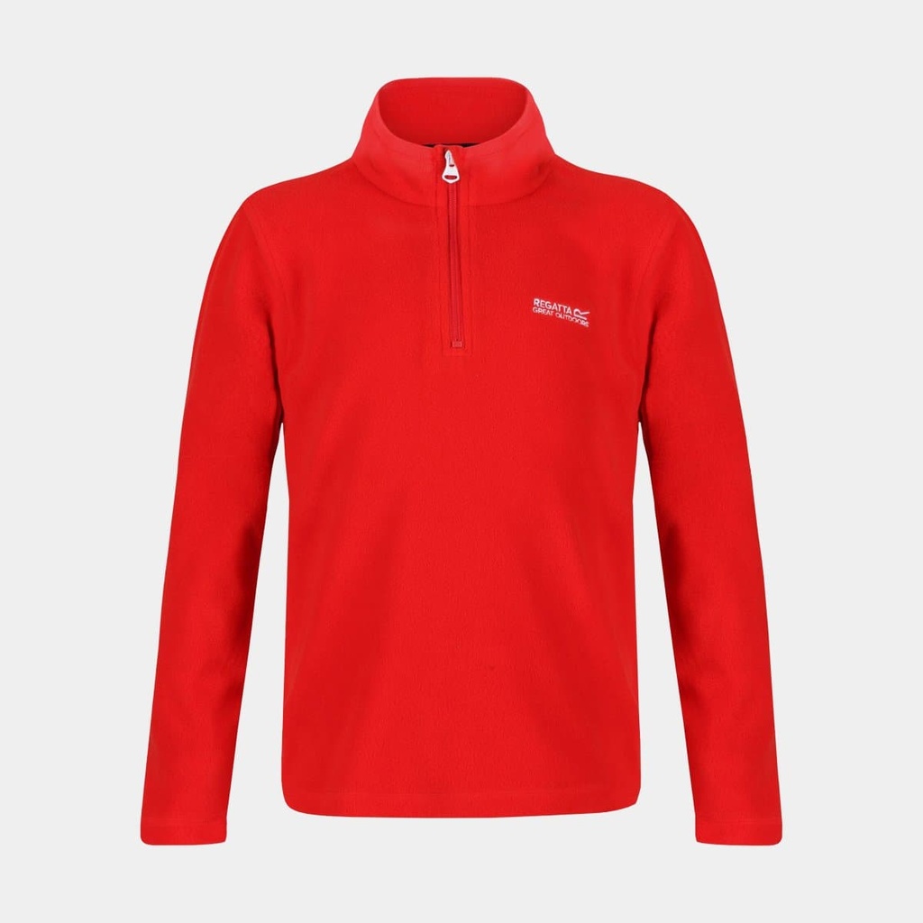 Hot Shot II Half Zip Lightweight Fleece Kids Fiery Red