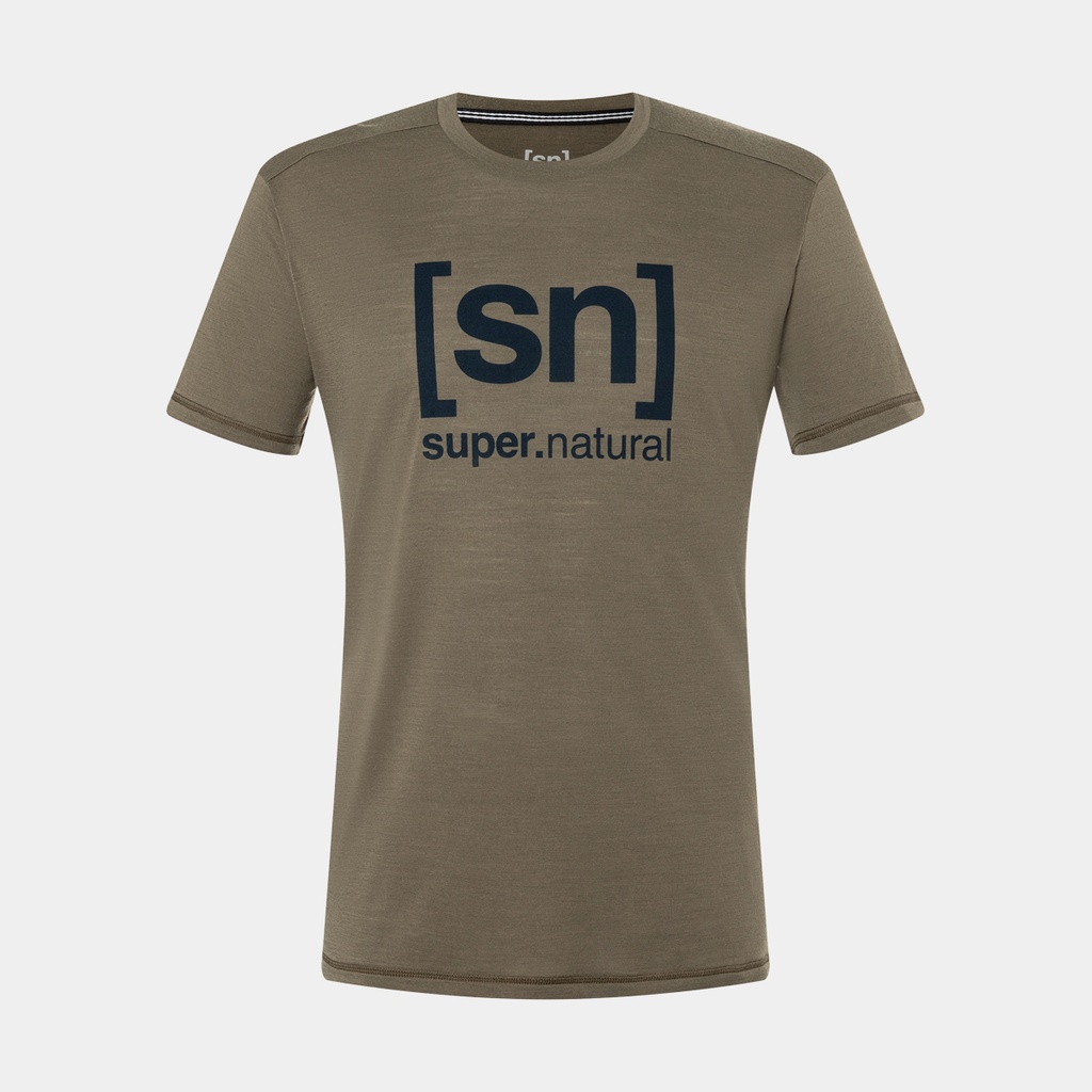 Logo Tee Stone Grey / Blueberry