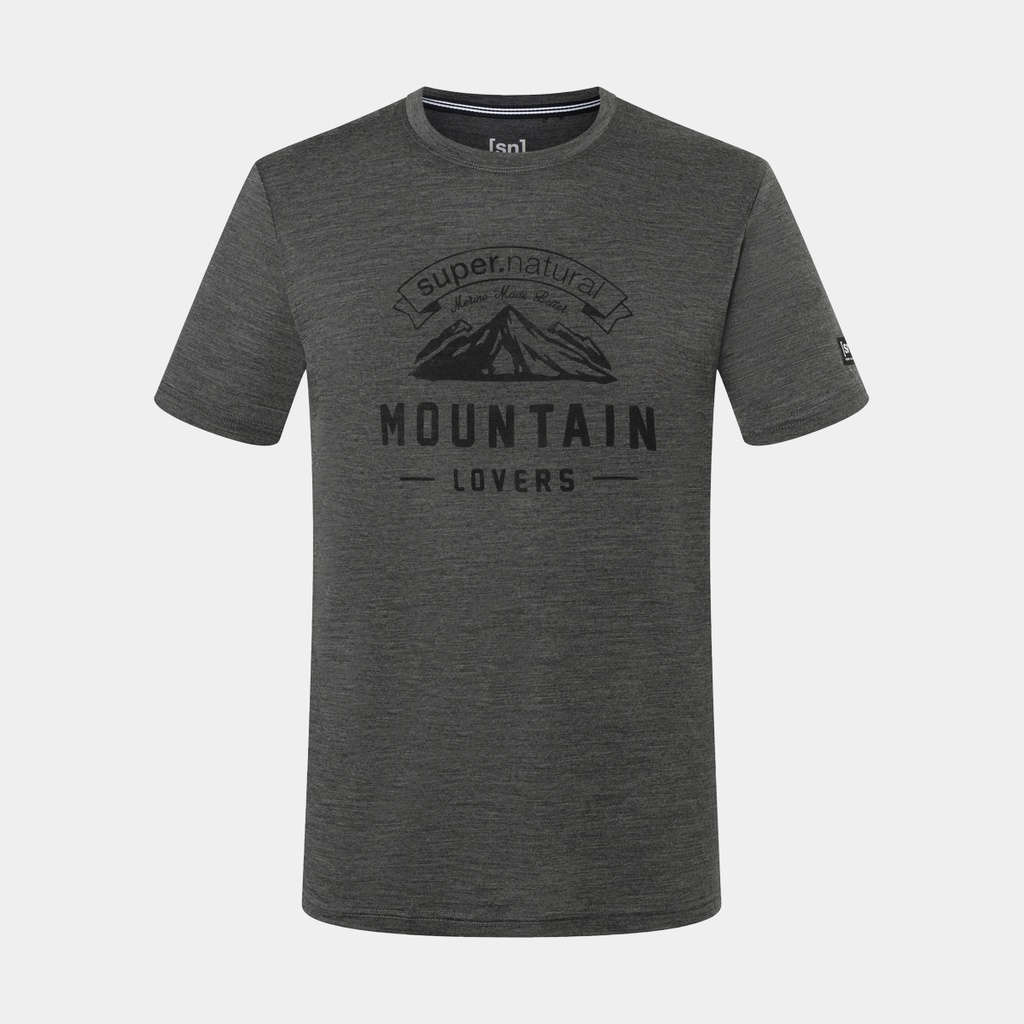 Mountain Lovers Tee Pirate Grey Melange /Jet Black