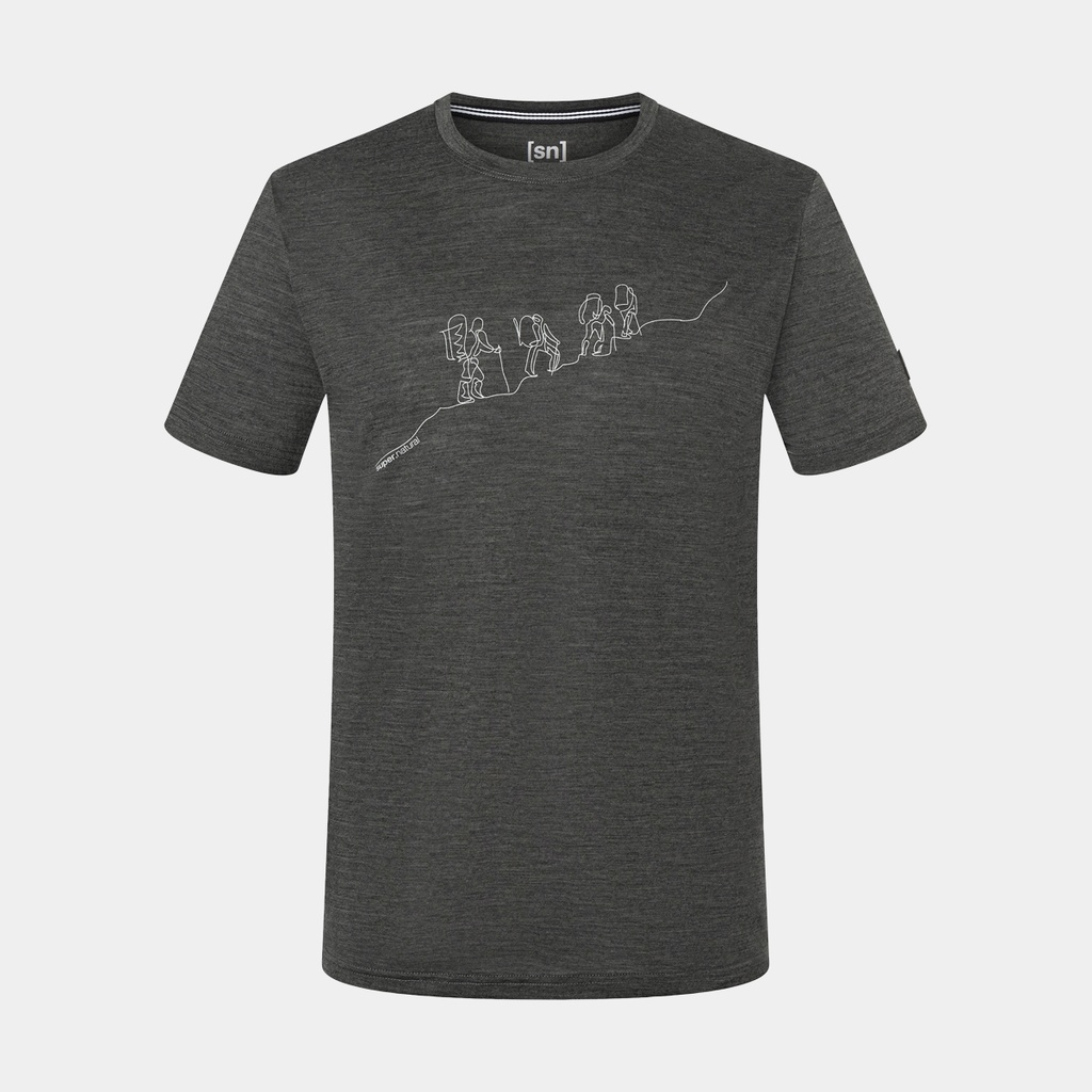 Hiking Tee Pirate Grey Melange / Feather Grey